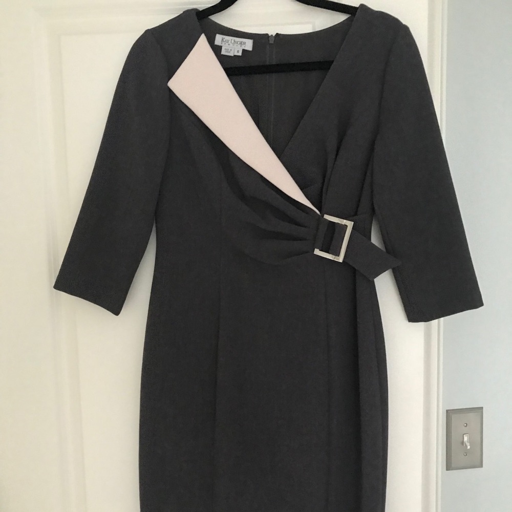 Kay Unger Front Chest Wrap Dress